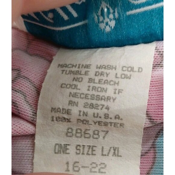 Village Fair White Floral Robe Large  / XL 16 - 22 Kaftan House Dress Length 52" - Picture 6 of 11